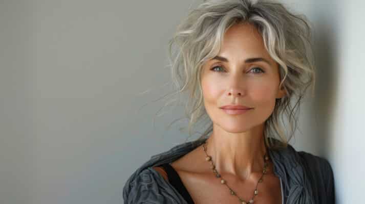 skin laxity treatment on a beautiful middle aged woman at Vida Aesthetics