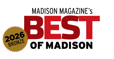 Bronze award badge reading '2026 BRONZE' beside Madison Magazine's Best of Madison logo.