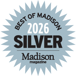 Award badge: Best of Madison 2026 Silver from Madison Magazine.